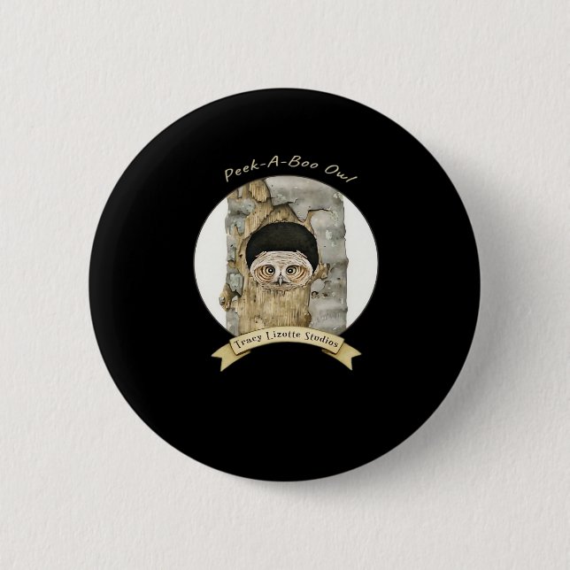 Peekaboo Meme Design For Halloween 6 Cm Round Badge (Front)