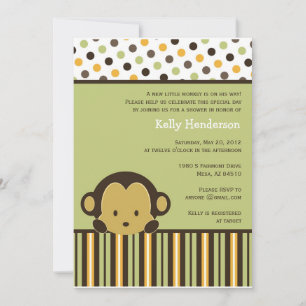 Peekaboo Monkey Invitation