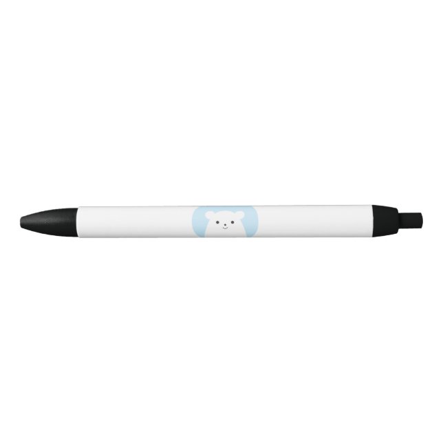 Peekaboo Polar Bear Black Ink Pen (Front)