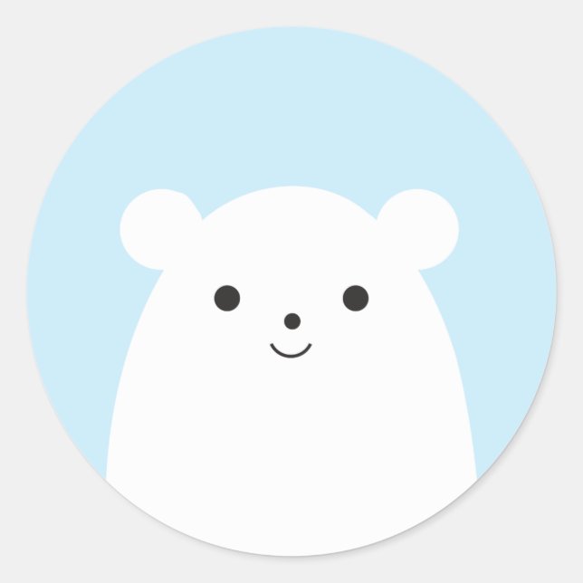 Peekaboo Polar Bear Sticker (Front)