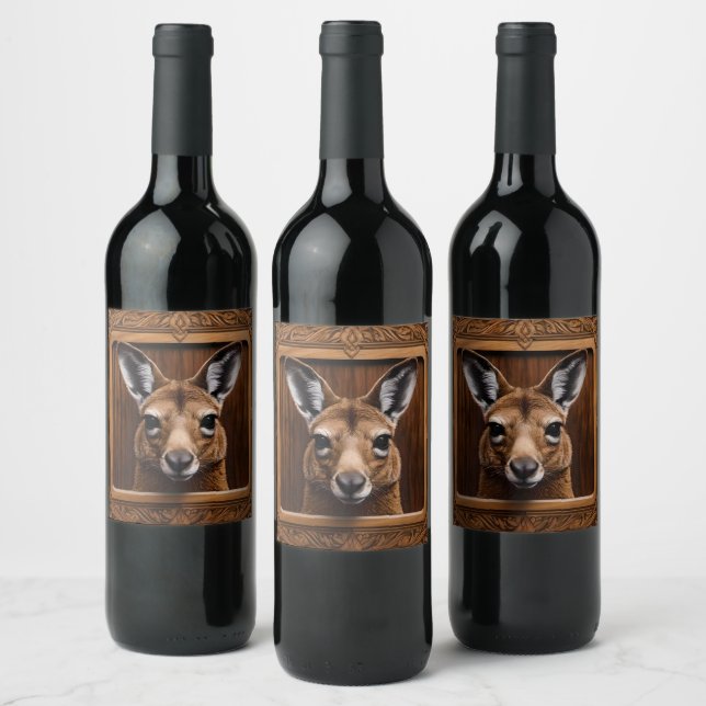 Peekaboo Says The Kangaroo, Wine Label (Bottles)