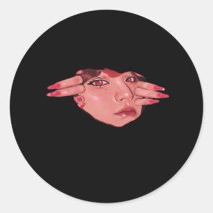 Peekaboo – Sloth Design Vibes Classic Round Sticker