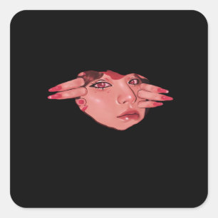 Peekaboo – Sloth Design Vibes Square Sticker