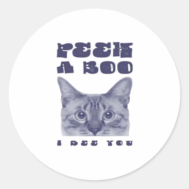 Peekaboo – Sloth Halloween Surprise Classic Round Sticker (Front)