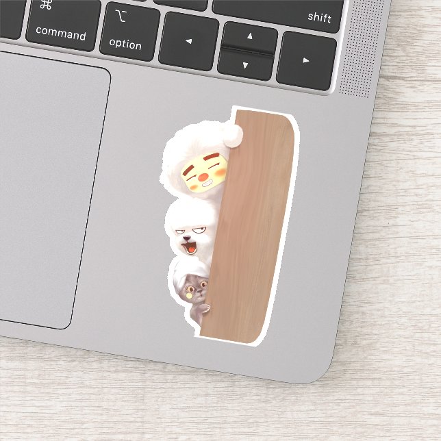 Peeking Animals Trio (Detail)