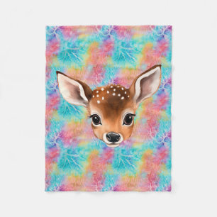 Peeking Baby Deer Water Bottle Fleece Blanket