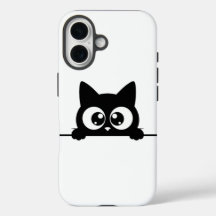 Peeking Black Cat