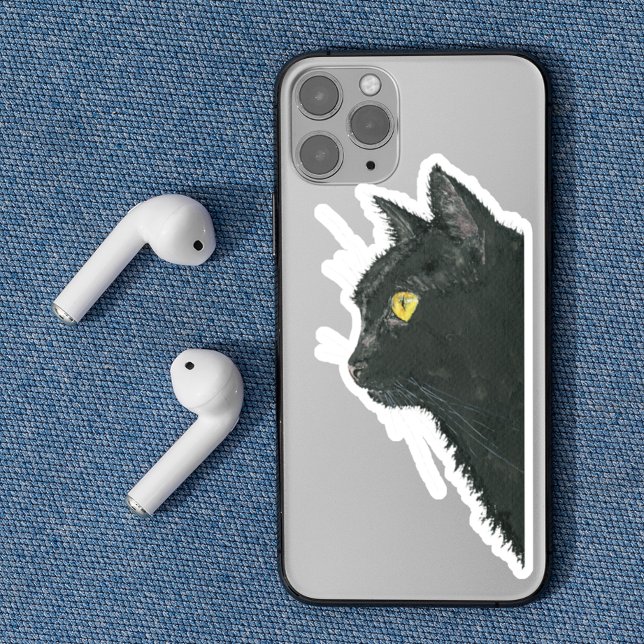 Peeking Black Cat Kitty Face (Creator Uploaded)