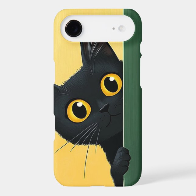 Peeking Black Cat Phone Case (Back)