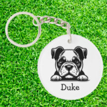 Peeking Boxer Terrier Puppy Personalized 