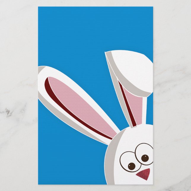 Peeking Bunny Stationery (Front)
