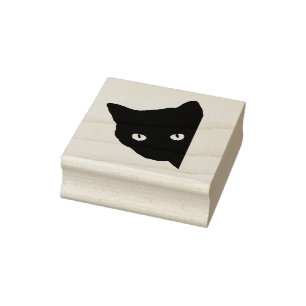 Peeking Cat Art Stamp