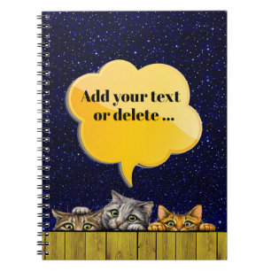 Peeking Cats  Notebook