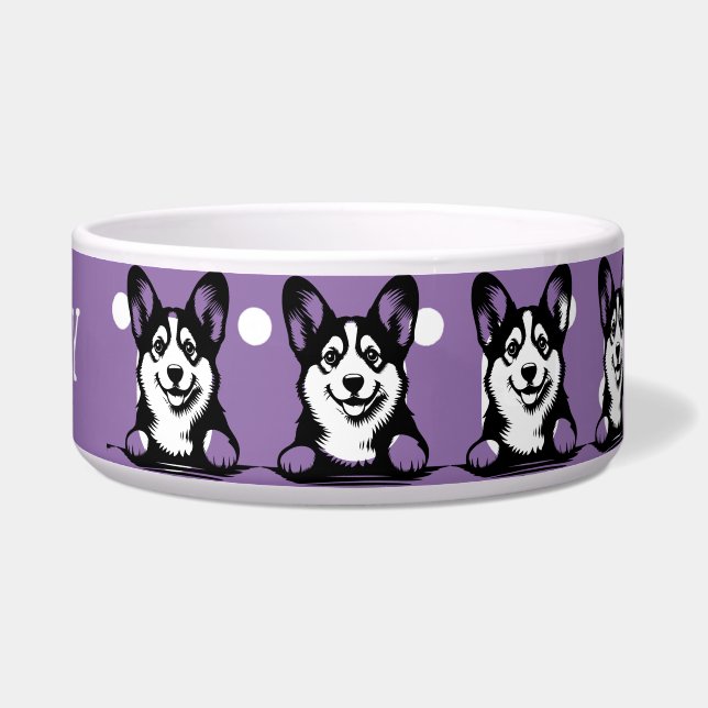 Peeking Corgi Customise Purple theme (Right)