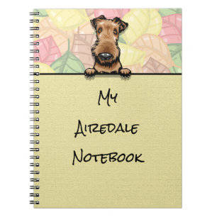 Peeking Cute Airedale notebook