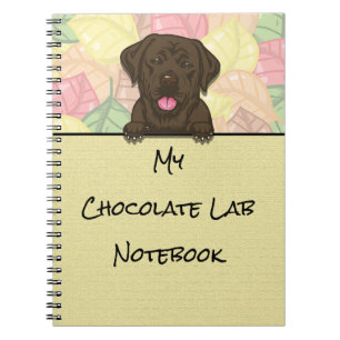 Peeking Cute Chocolate Labrador notebook