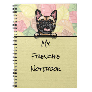Peeking Cute French Bulldog notebook