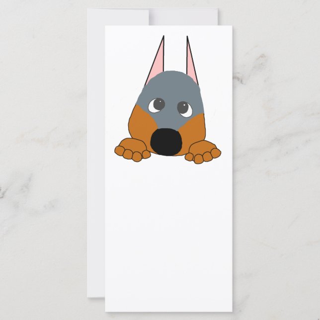 peeking dobie blue and rust (Front)