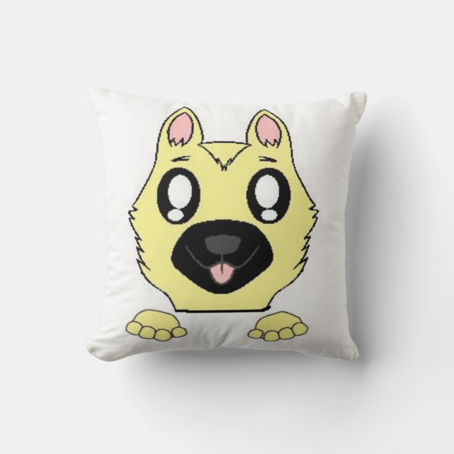 peeking german shepherd black and cream cushion (Front)