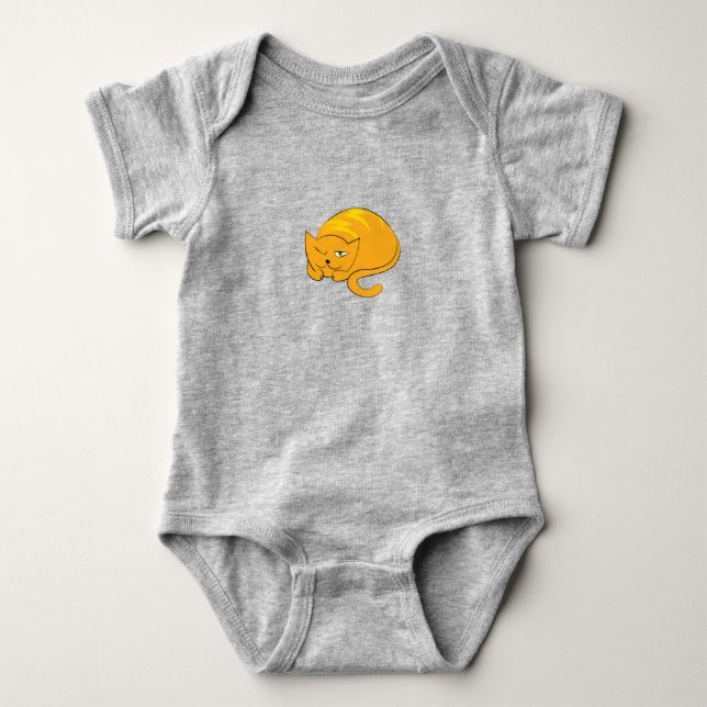 Peeking Kitty Baby Bodysuit (Front)