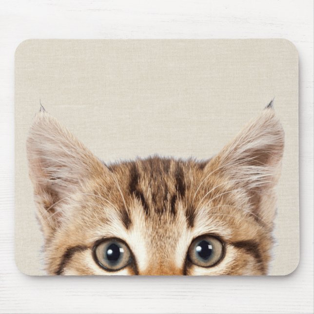 Peeking Kitty Mouse Pad (Front)