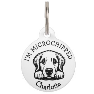 Peeking Labrador Puppy Personalised Pet Tag