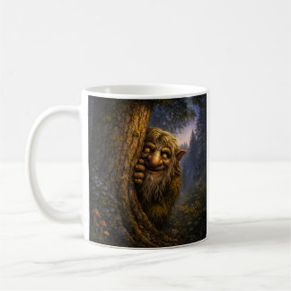 Peeking Norwegian Troll, Coffee Mug