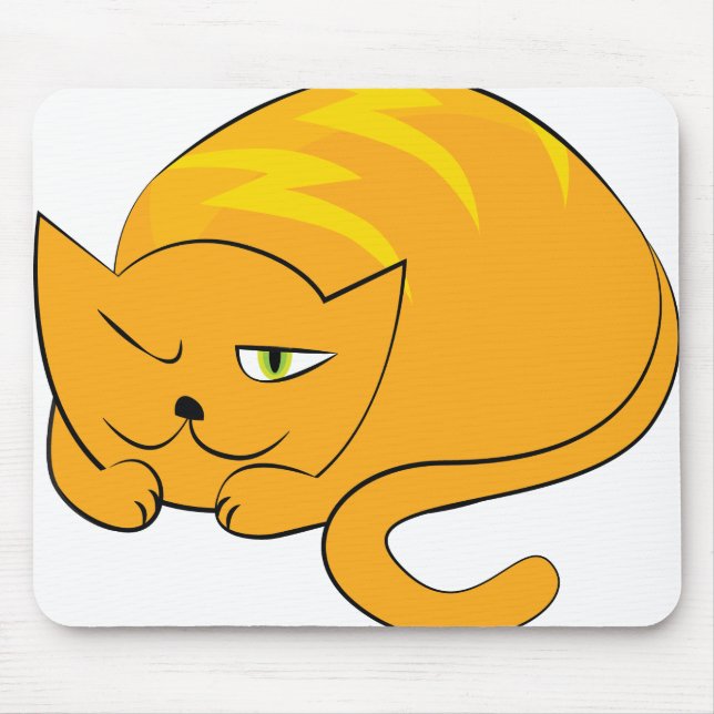 Peeking Orange Cat Mouse Pad (Front)