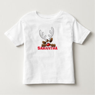 Peeking Reindeer Toddler Fine Jersey T-Shirt