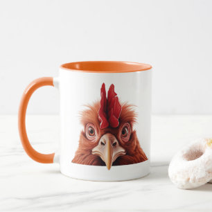 Peeking Rooster Mug