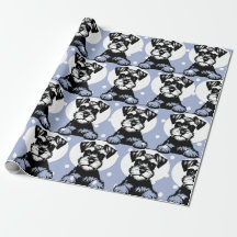Peeking Terrier Blue Personalised Theme