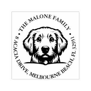 Peeking Terrier Puppy Personalised Theme  Self-inking Stamp