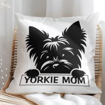 Peeking Yorkie Black Silhouette Yorkie Mum