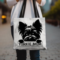 Peeking Yorkie Black Silhouette Yorkie Mum 