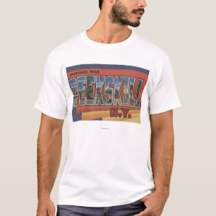 Peekskill, New York - Large Letter Scenes T-Shirt