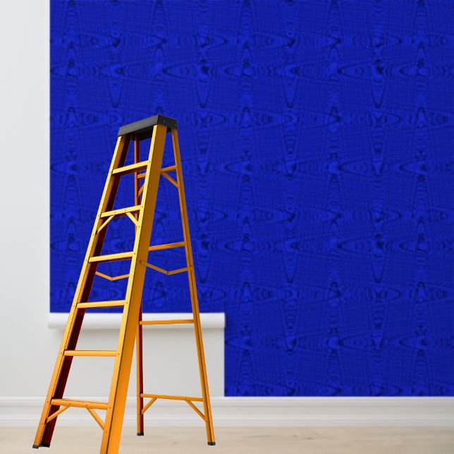 Peel and stick modern royal blue wave pattern wallpaper (Creator Uploaded)