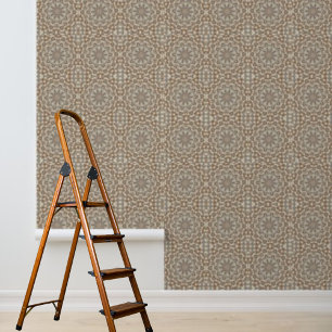Peel and Stick Wallpaper Beige Grey Graphiic