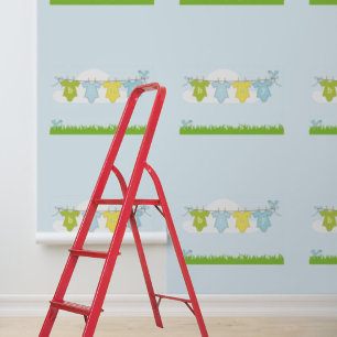 Peel and stick wallpaper Nursery Baby Blue