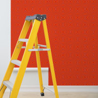 Peel and stick wallpaper orange purple diamonds 