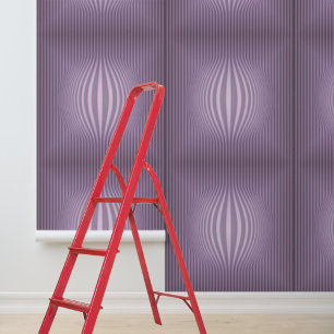 Peel and Stick Wallpaper Purple Circles Stripes