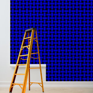 Peel and Stick Wallpaper Royal Blue Weave design