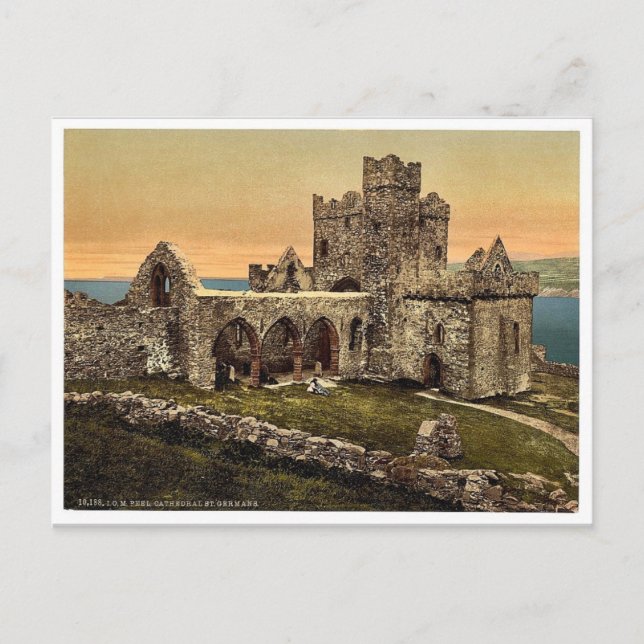 Peel, St. Germains Cathedral, Isle of Man, England Postcard (Front)