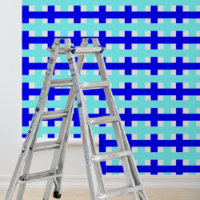 Peel Stick Geometric Blue White Check Pattern