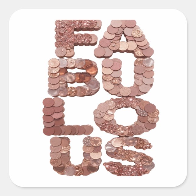 Peelable Pink FABULOUS Sticker Art (Front)