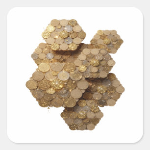 Peelable Silver Abstract Gift Sticker
