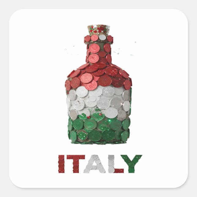 Peelable Silver ITALY Sticker Graphic (Front)