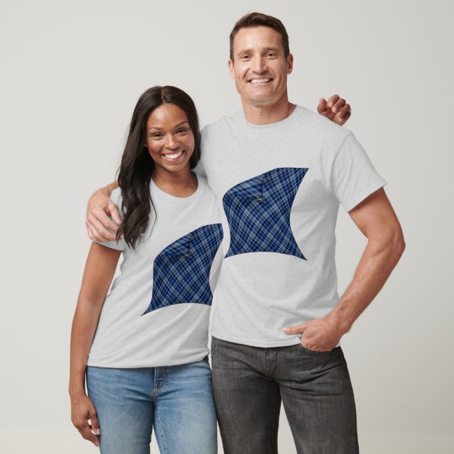 Peeling Blue Plaid T-Shirt (Unisex)