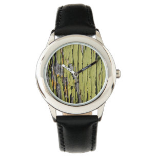 Peeling Green Paint on Weathered Barn Wood Watch