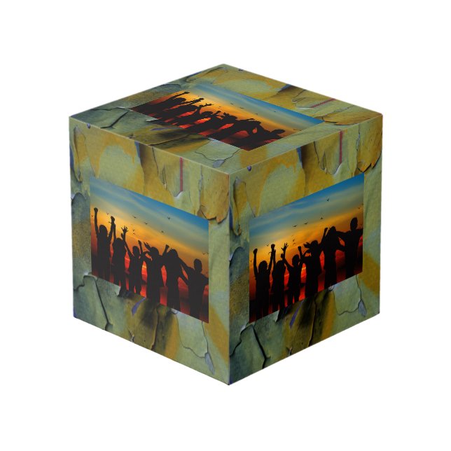 Peeling paint cube (Front Angled)