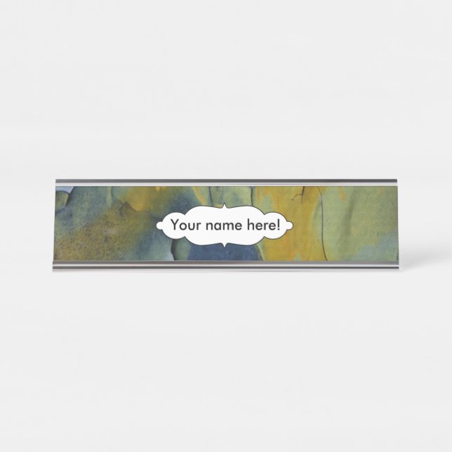 Peeling paint desk name plate (Front)
